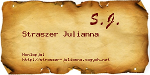 Straszer Julianna névjegykártya