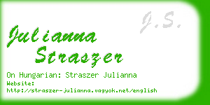 julianna straszer business card